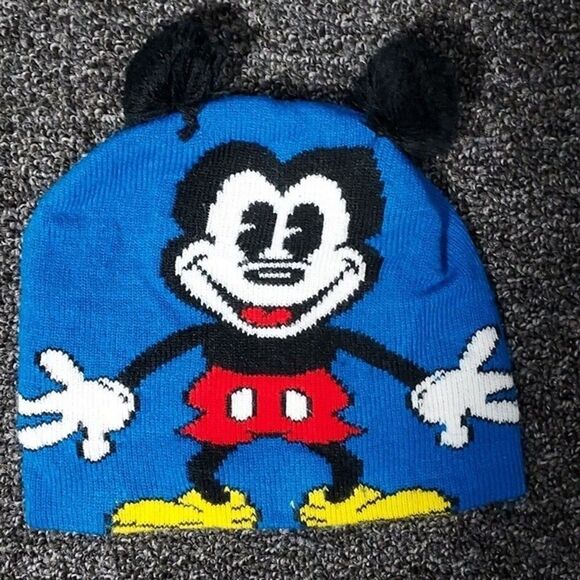 Disney Mickey Mouse Blue Kid's Kid's Beanie Toboggan Hat - Picture 1 of 2